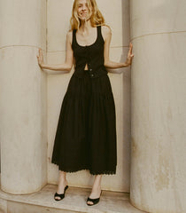 LOIS TANK -- BLACK QUELLE JOLIE POINTELLE