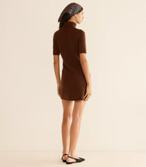 AGATHE CASHMERE DRESS -- DARK UMBER