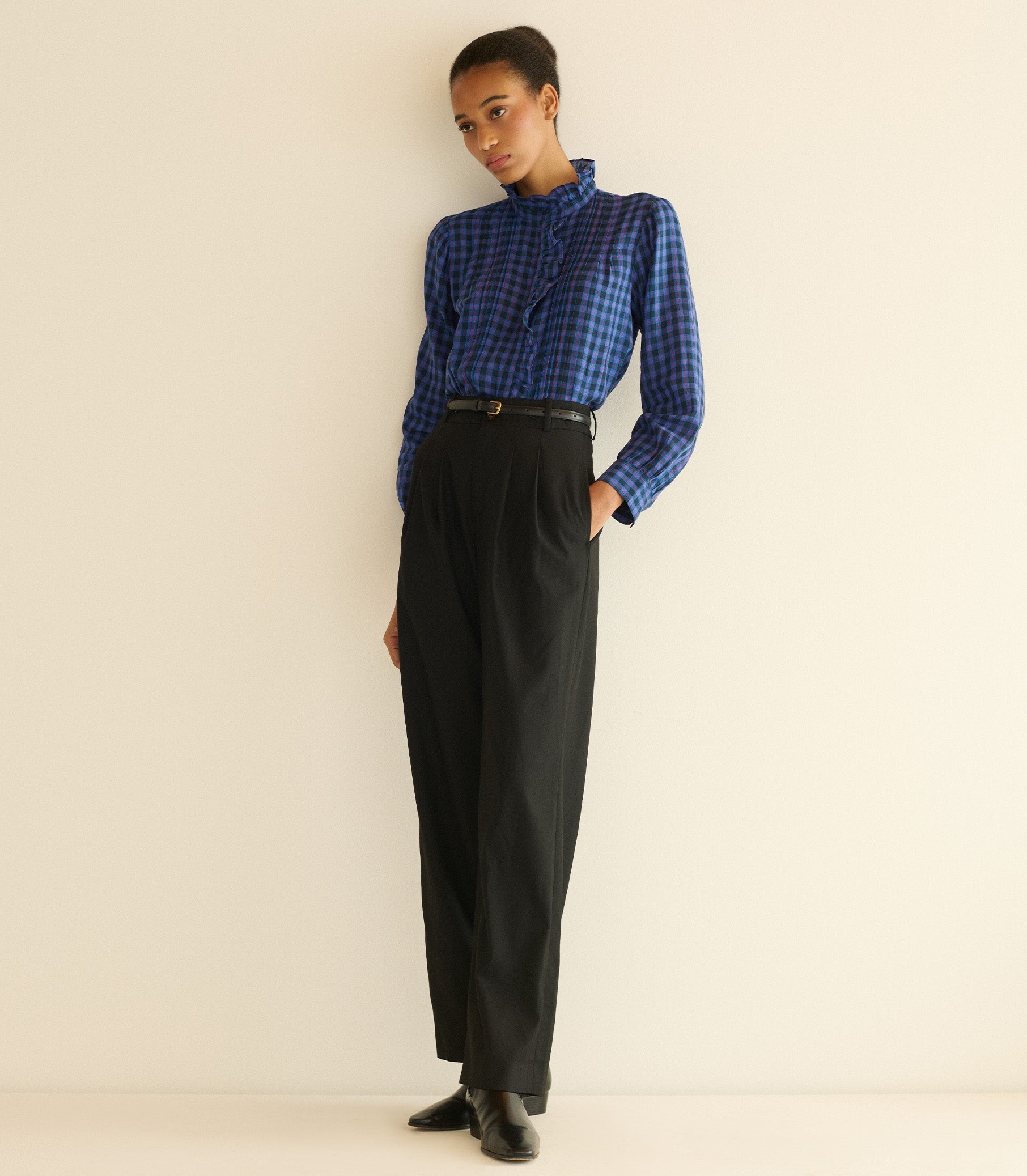 BARRETT TOP -- CHAMONIX PLAID