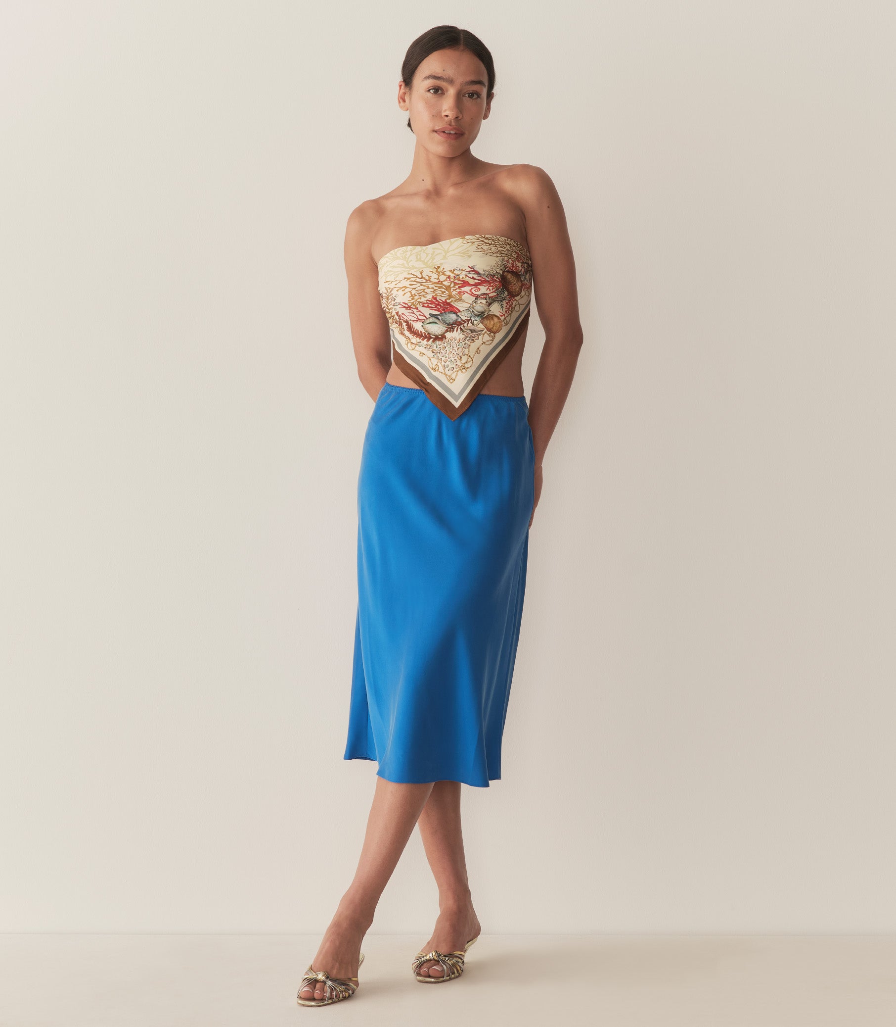 ELOWENA SKIRT -- BLUE TOURMALINE