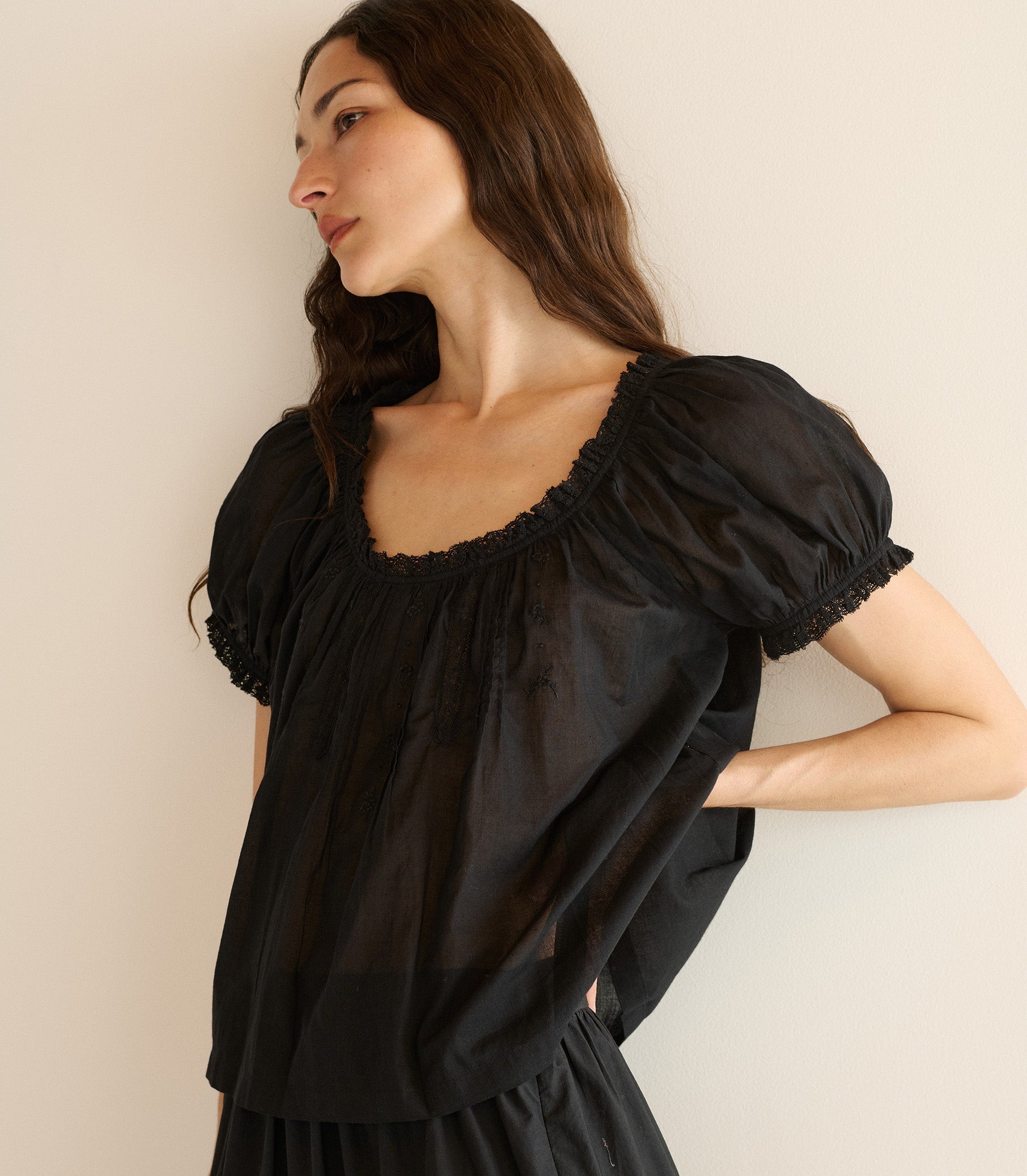 FREDERICA TOP -- BLACK