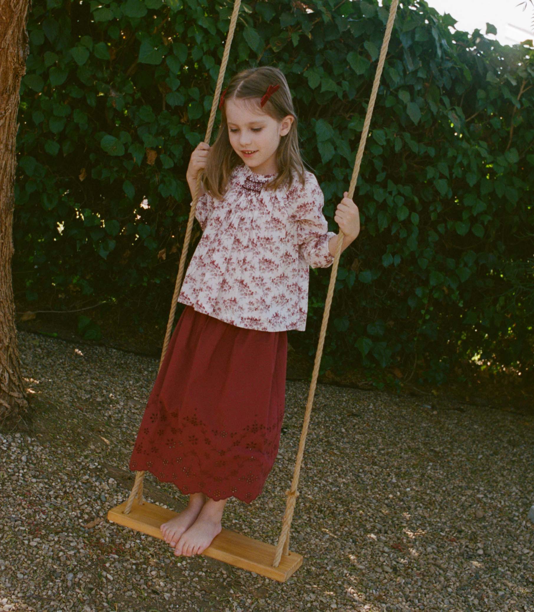 MACI SKIRT -- DRIED CHERRY