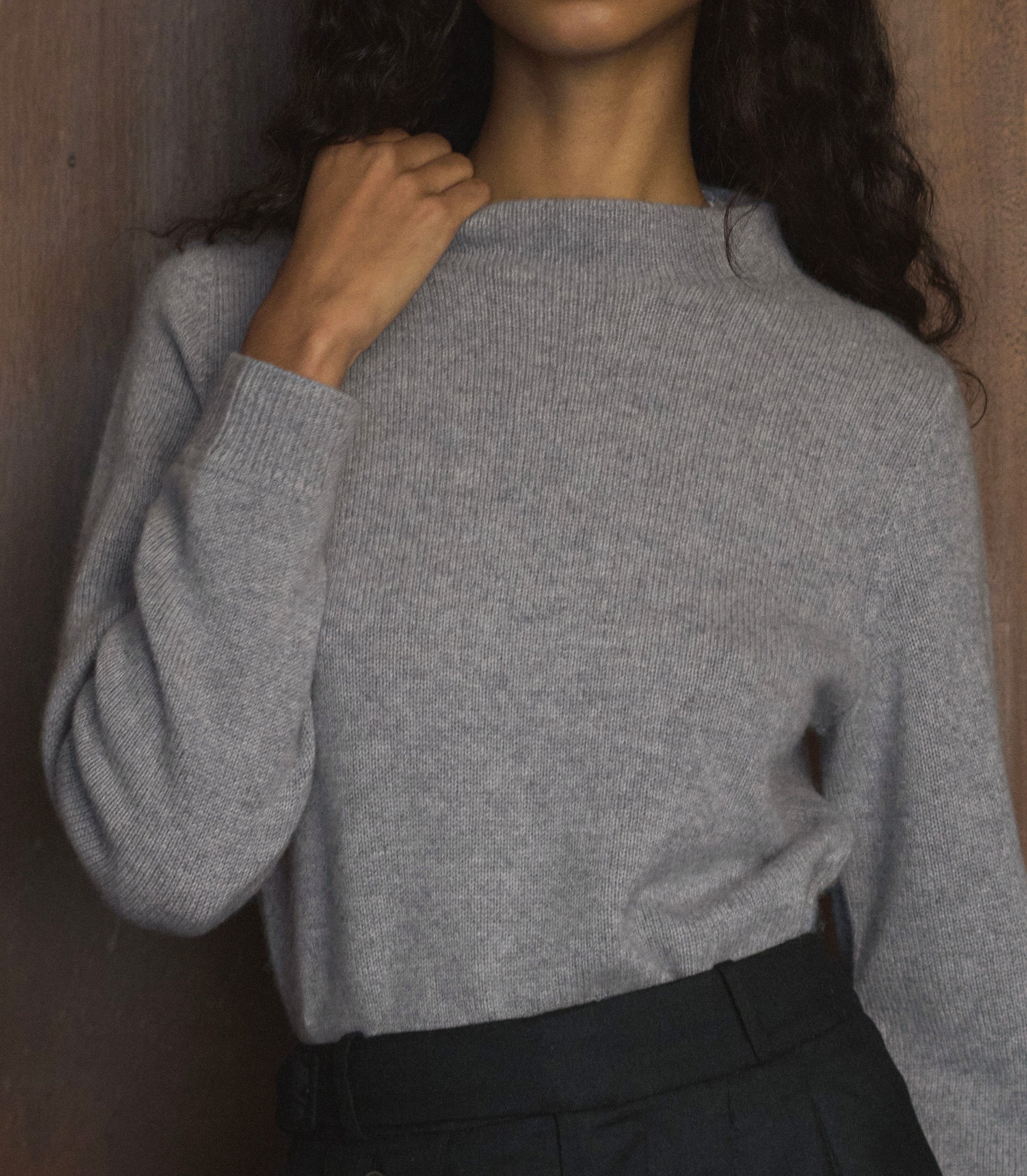 MAIRE CASHMERE SWEATER -- CLOUD GREY