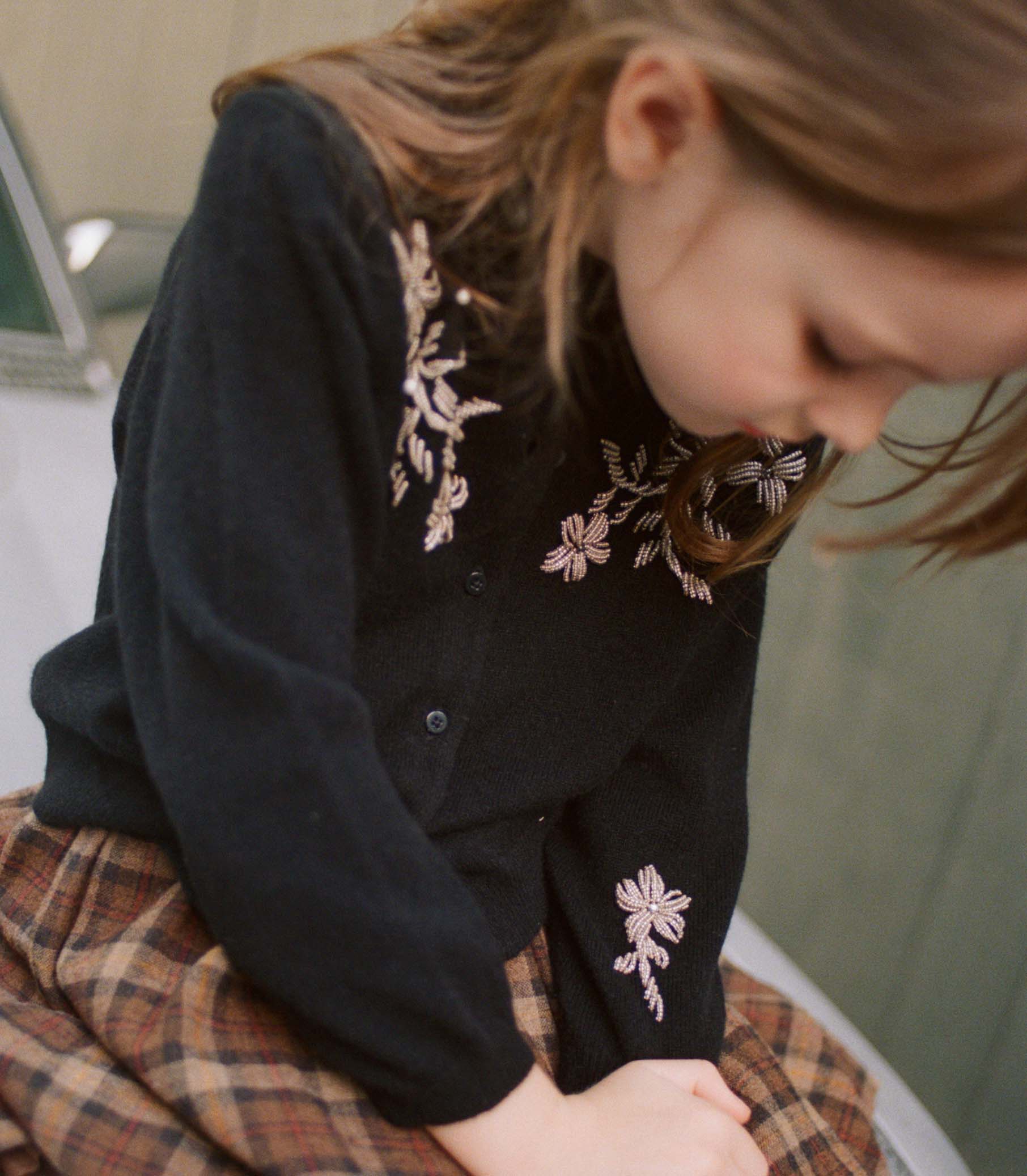 PETIT TRESOR CARDIGAN -- BLACK